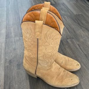 Laredo Men's Drew Suede Leather Cowboy Boots - Medium Toe Size 10.5D